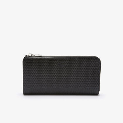 Unisex Chantaco Zippered Matte Pique Leather Wallet