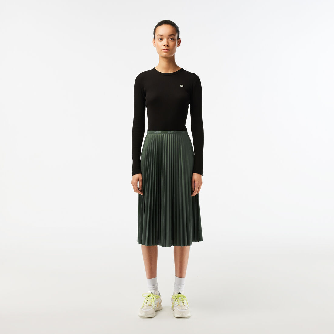 Women's Elasticised Waist Flowing Pleated Skirt