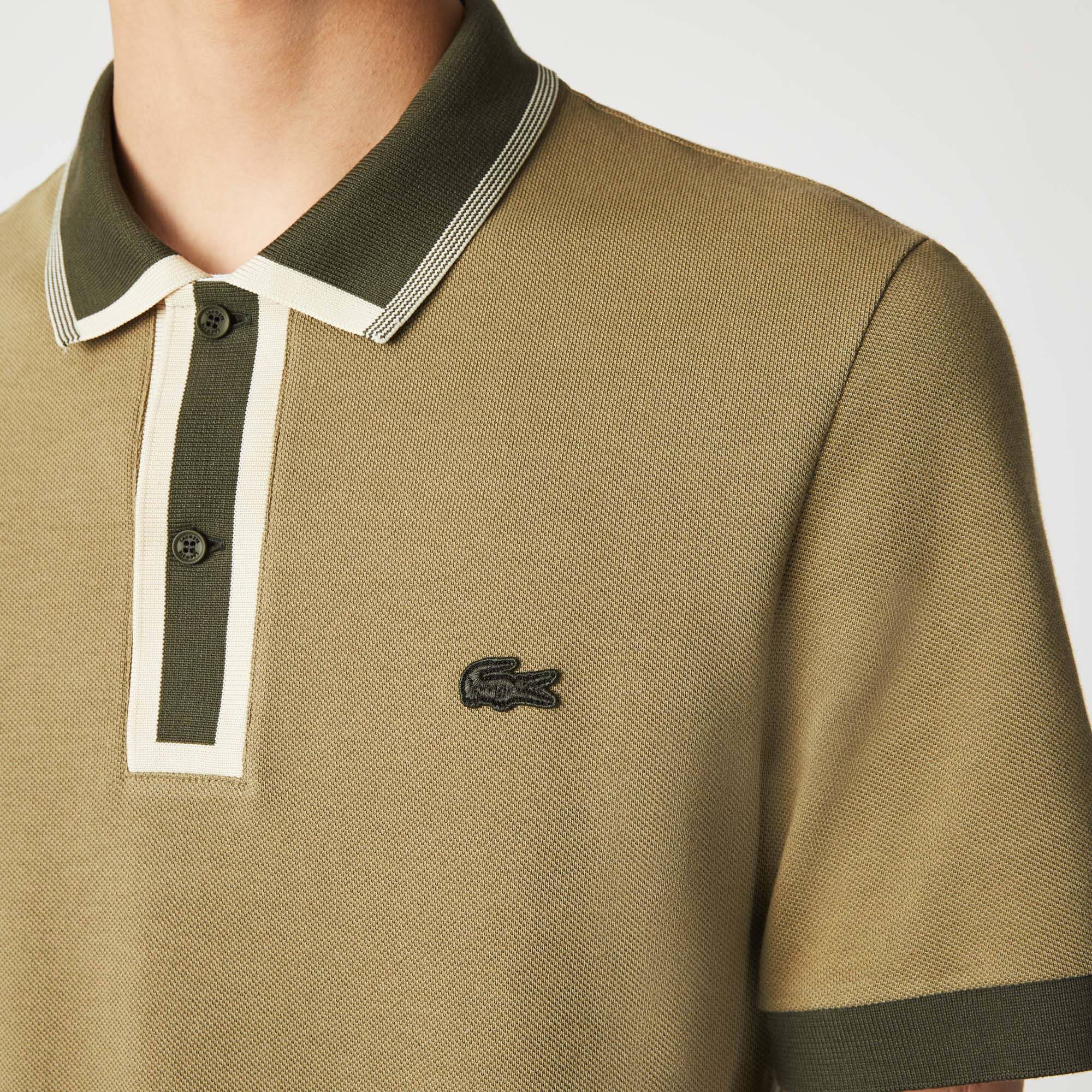 lacoste contrast polo