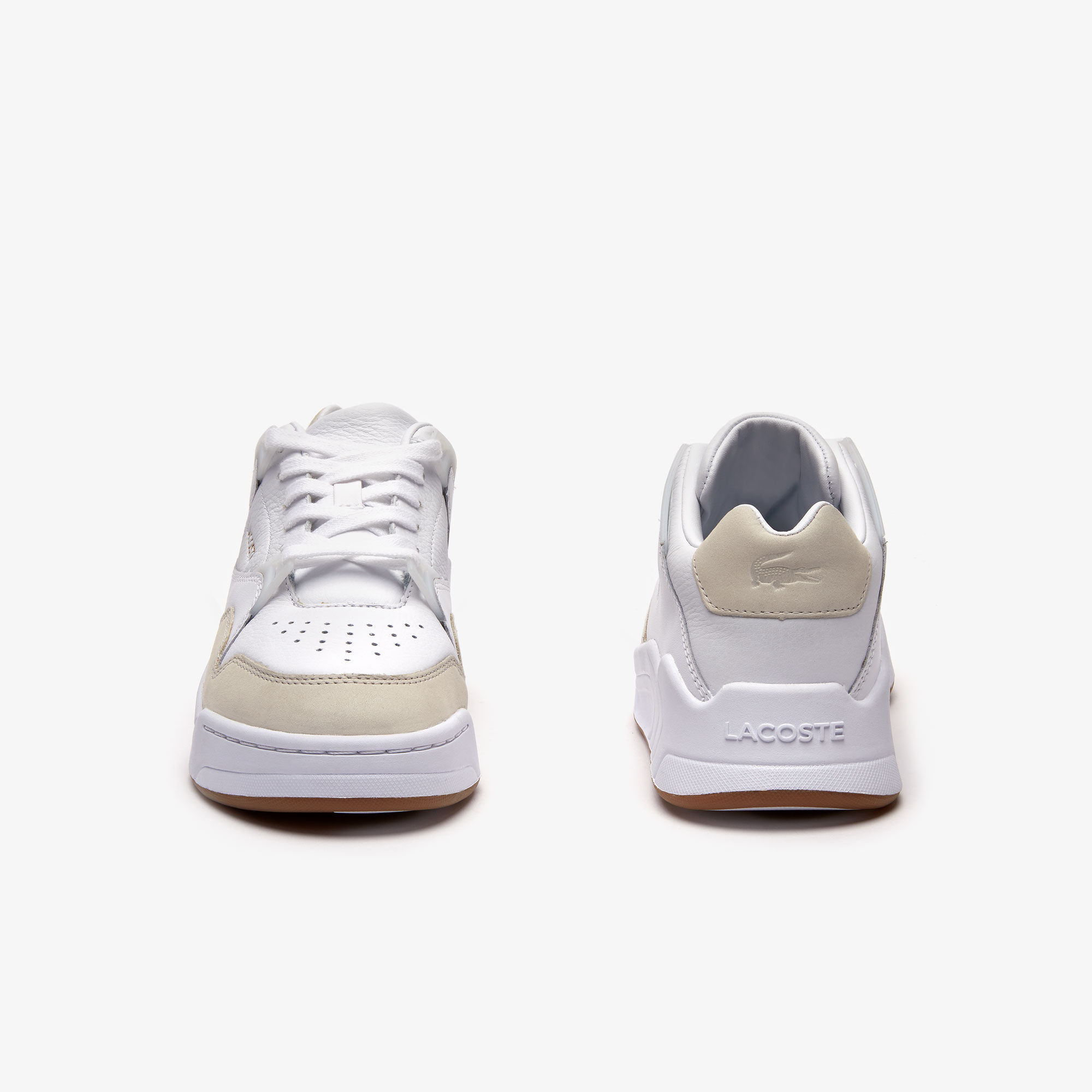 lacoste women's court slam tonal leather trainers