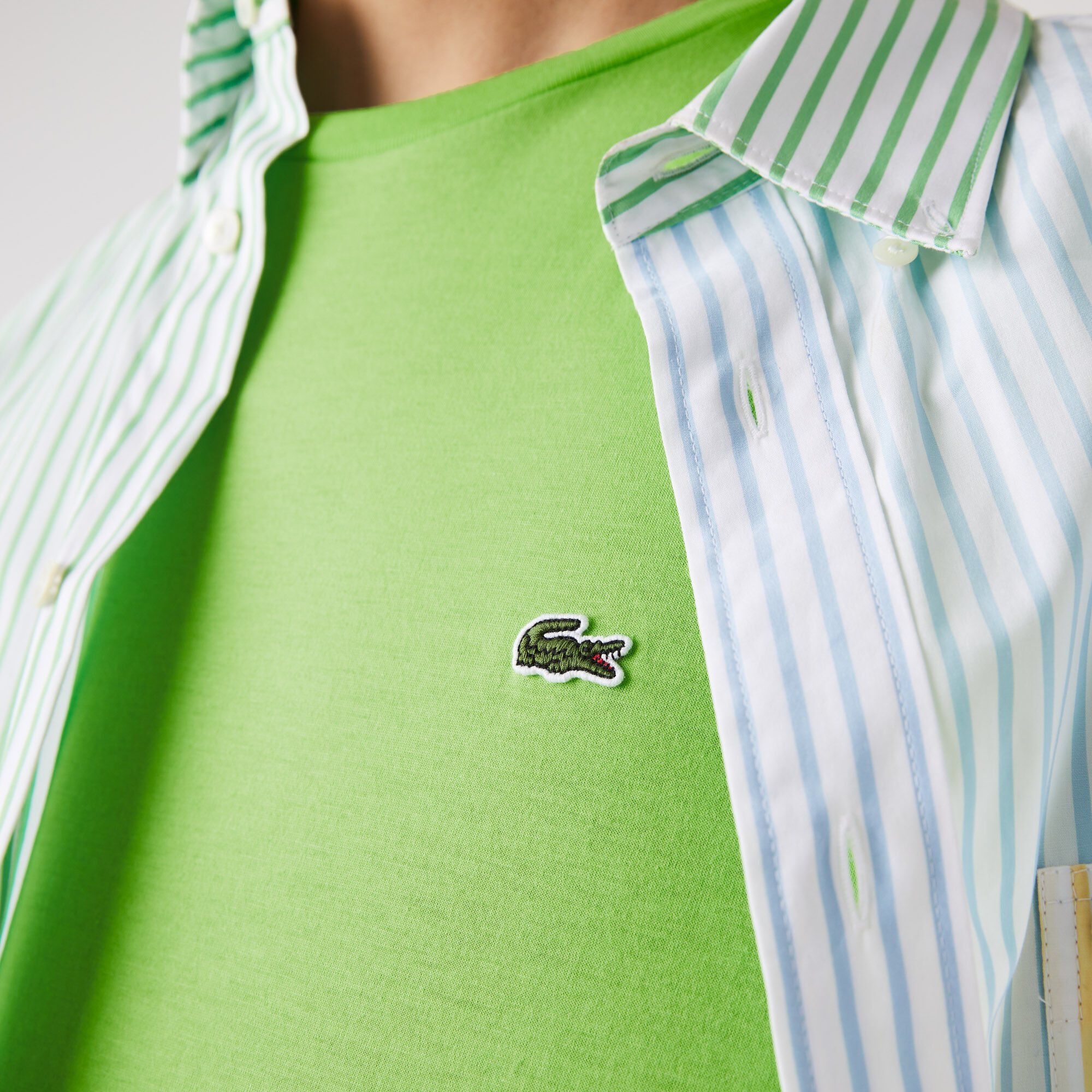 lacoste light green t shirt