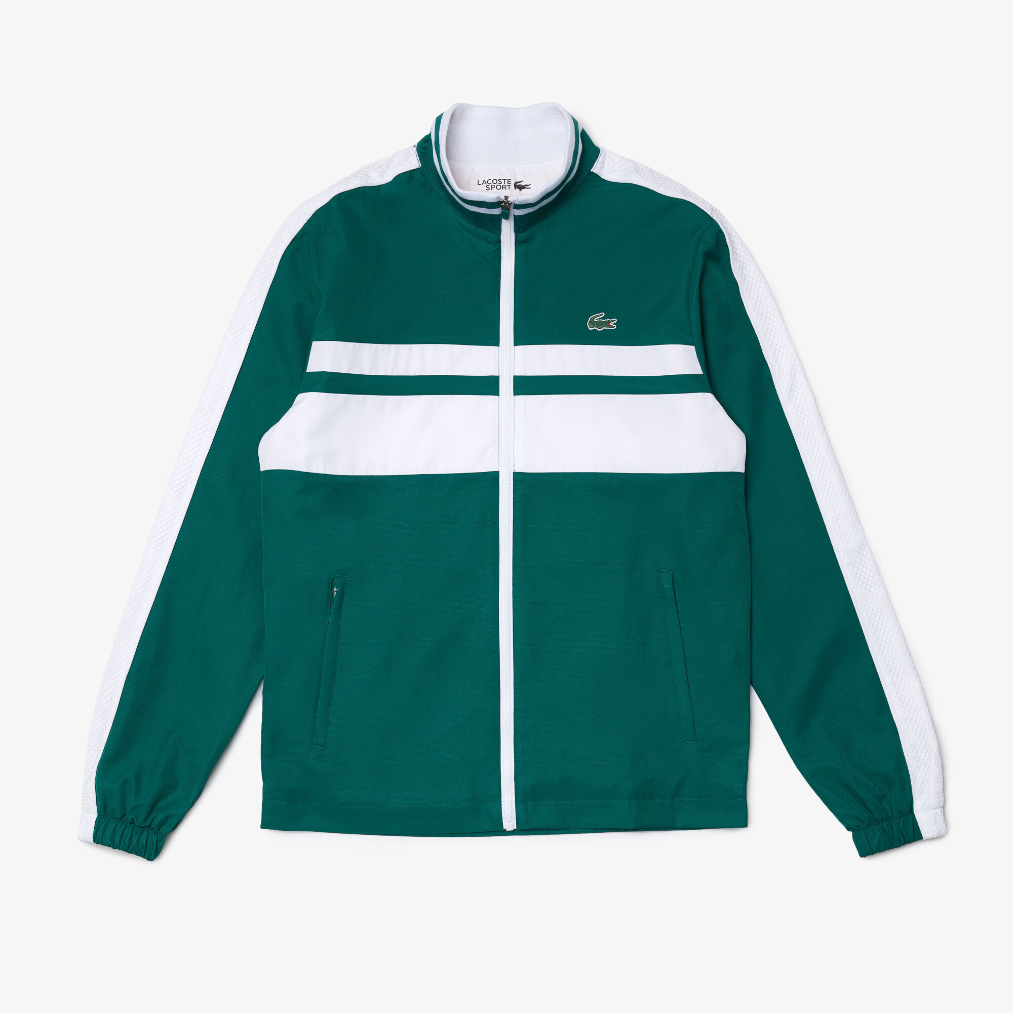 mens green lacoste tracksuit