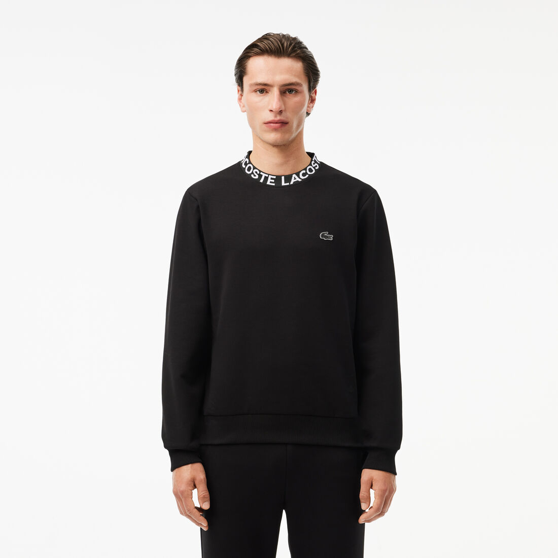 Logo Jacquard Collar Double Face Sweatshirt