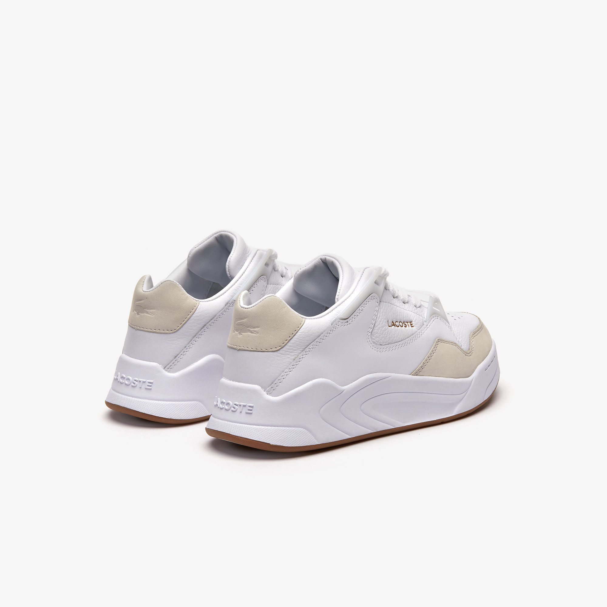 lacoste women's court slam tonal leather trainers