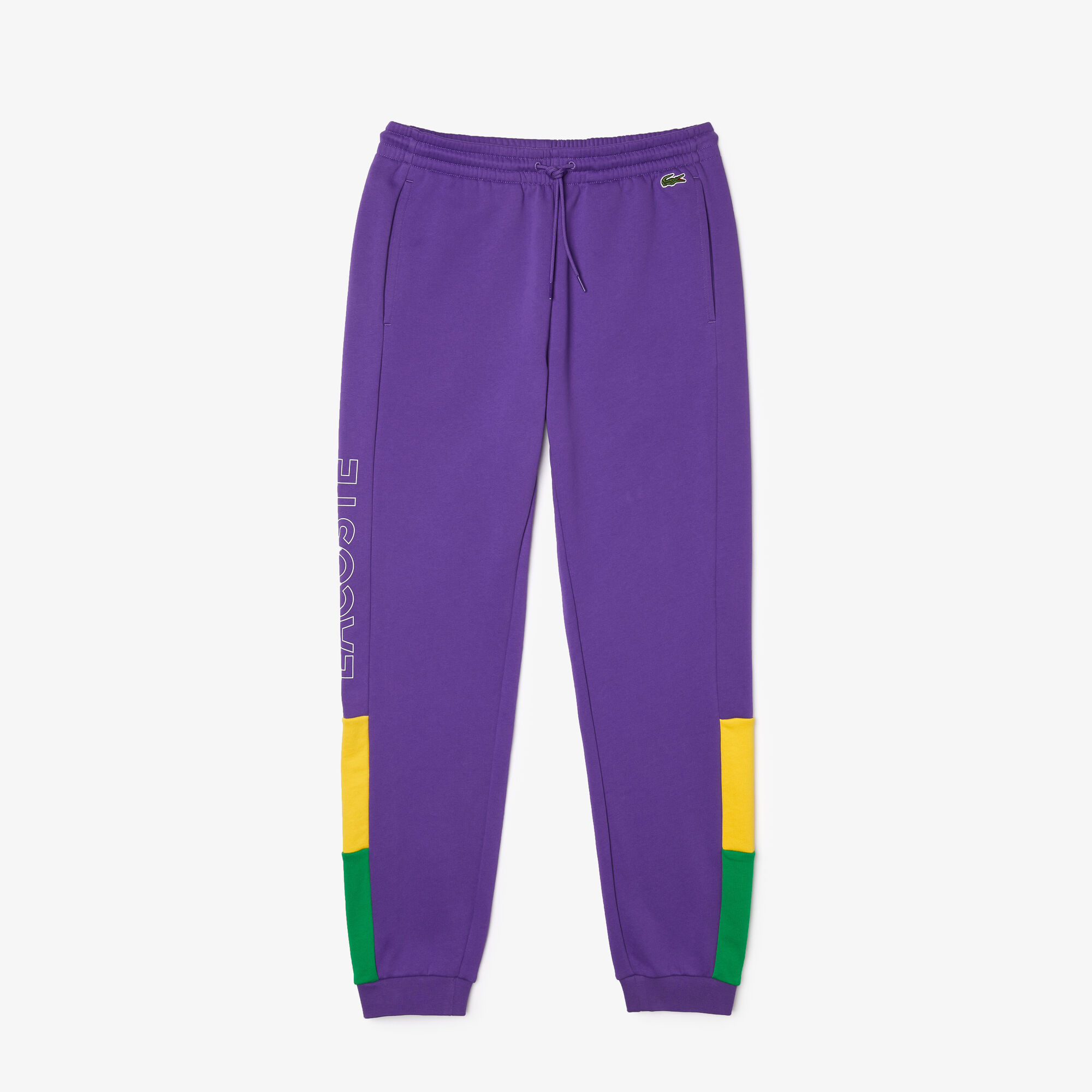 purple lacoste tracksuit bottoms