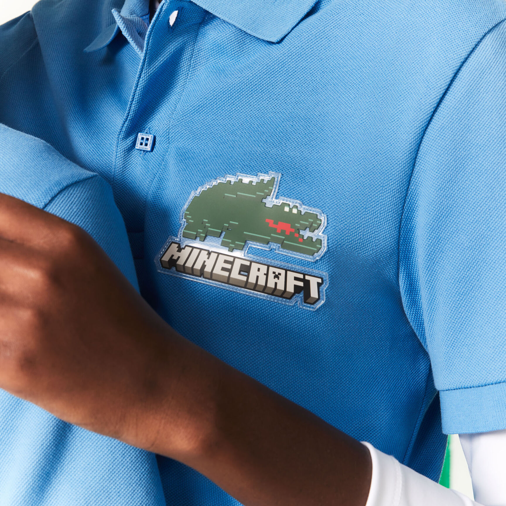 Unisex Lacoste x Minecraft Classic Fit Organic Cotton Polo