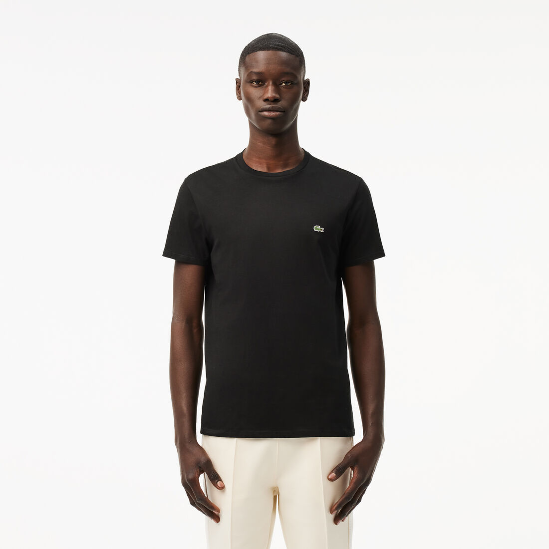 Monochrome Cotton Pima Jersey Crew Neck T-shirt