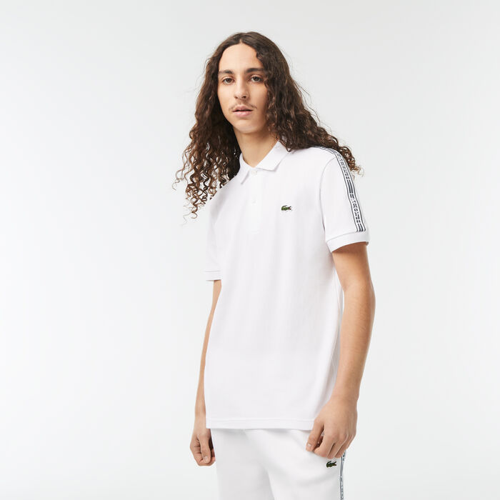 Buy Regular Fit Logo Stripe Stretch Cotton Polo Shirt
