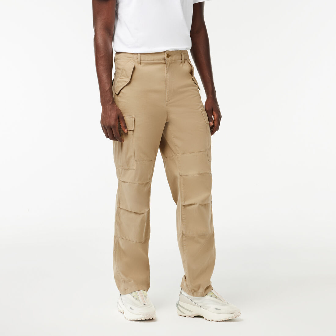 Straight Fit Cotton Cargo Pants