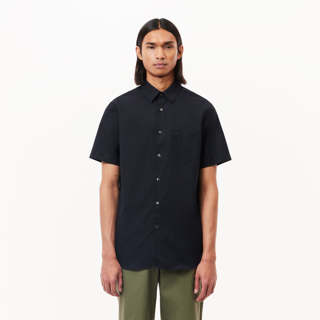 Men's Regular Fit Solid Cotton Shirt