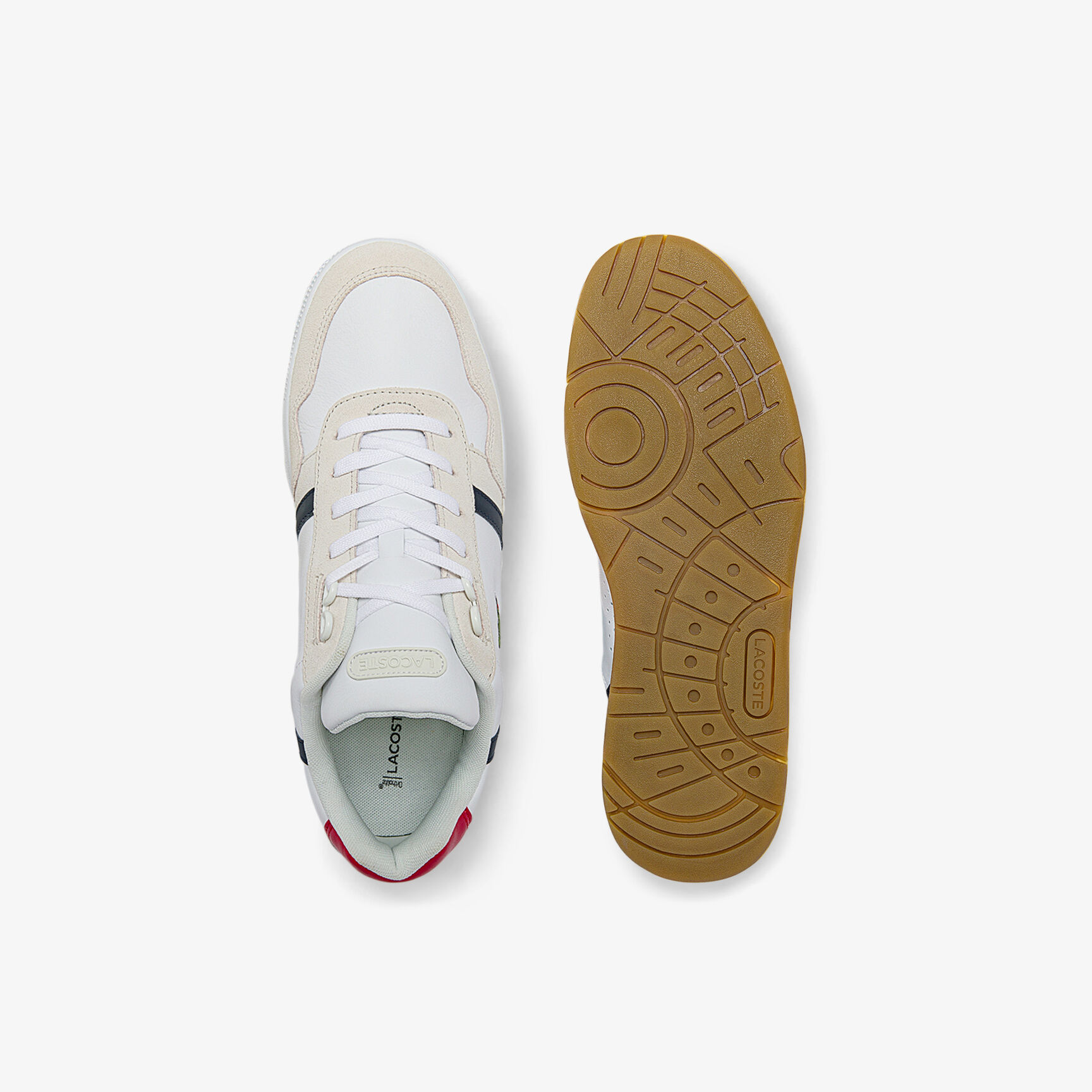 Buy Men's T-Clip Tricolour Leather and Suede Trainers | Lacoste SA