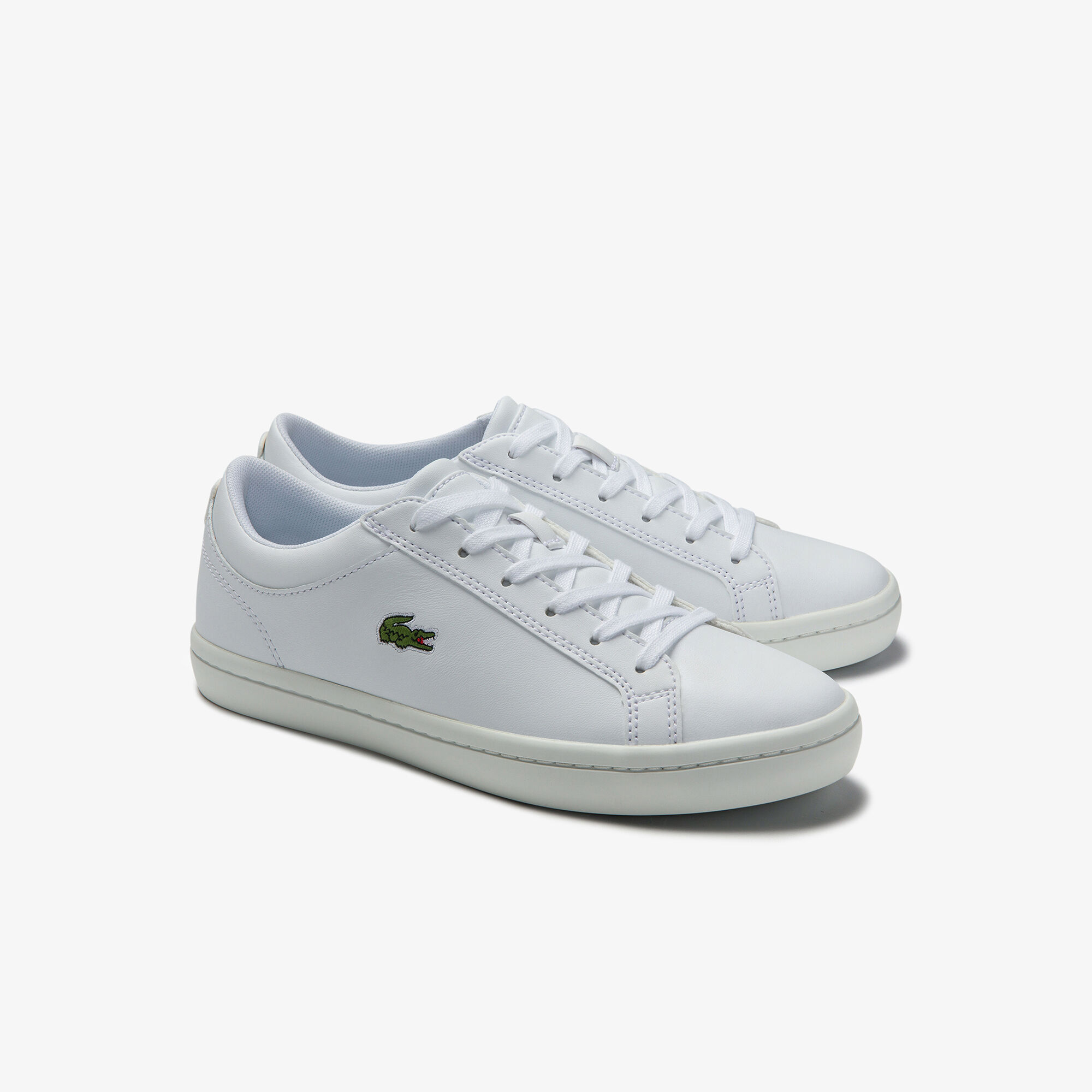 lacoste women's straightset leather trainers