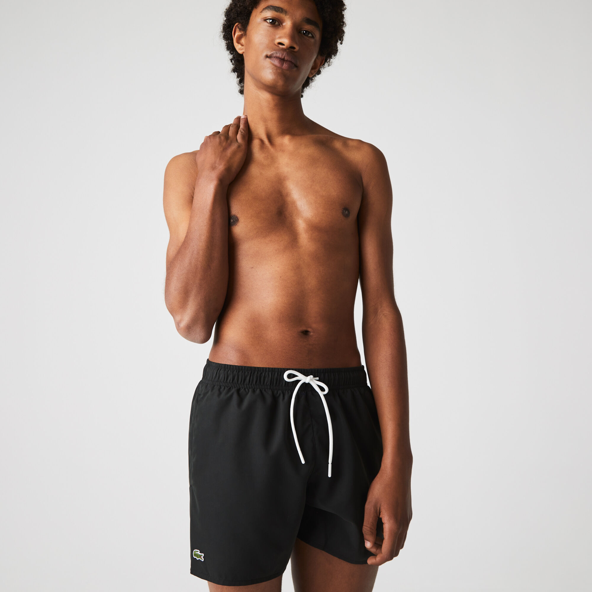 lacoste quick dry swim shorts