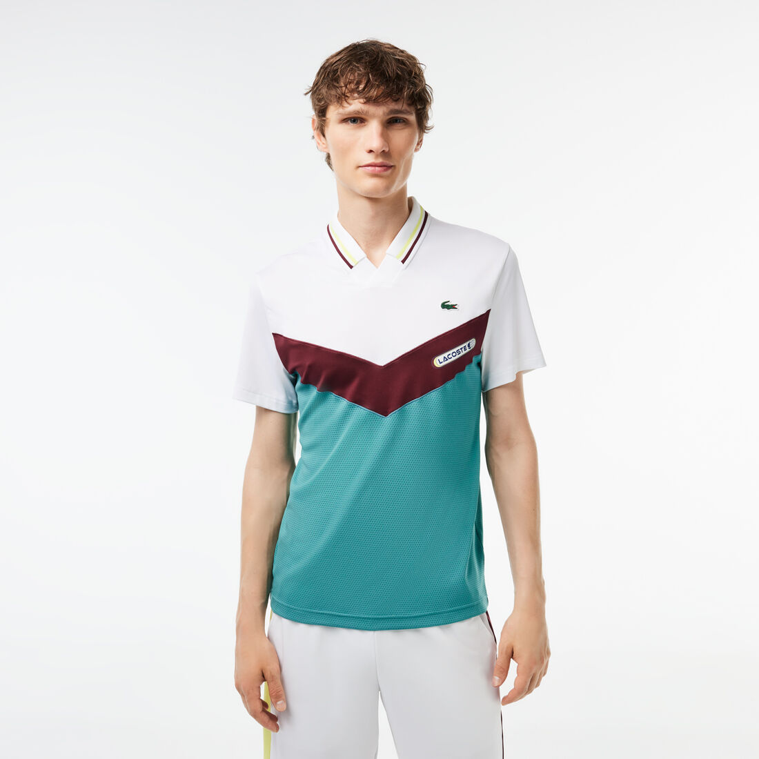 Slim Fit Lacoste Tennis x Daniil Medvedev Seamless Effect Polo Shirt