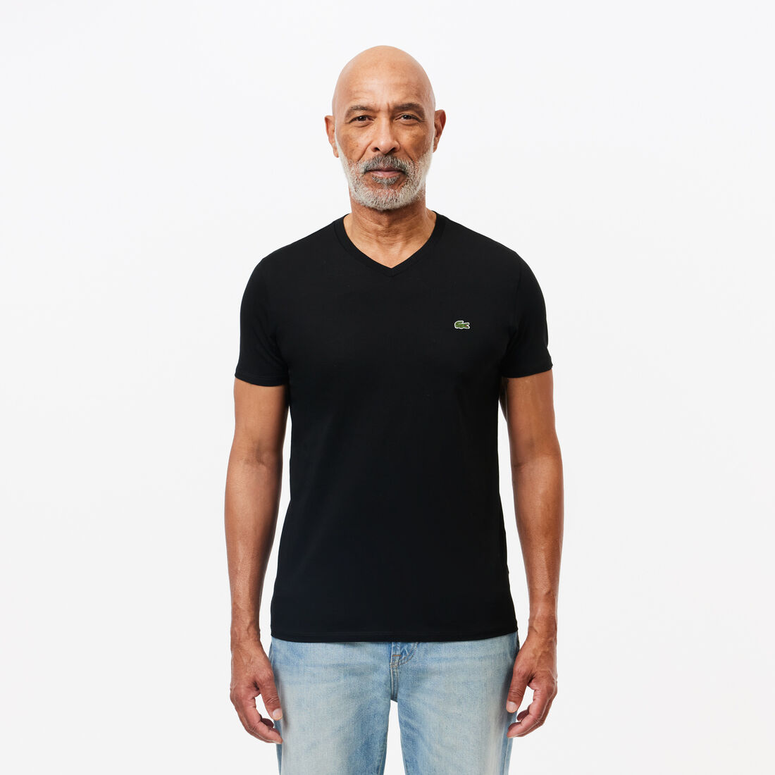 Men's V-neck Pima Cotton Jersey T-shirt