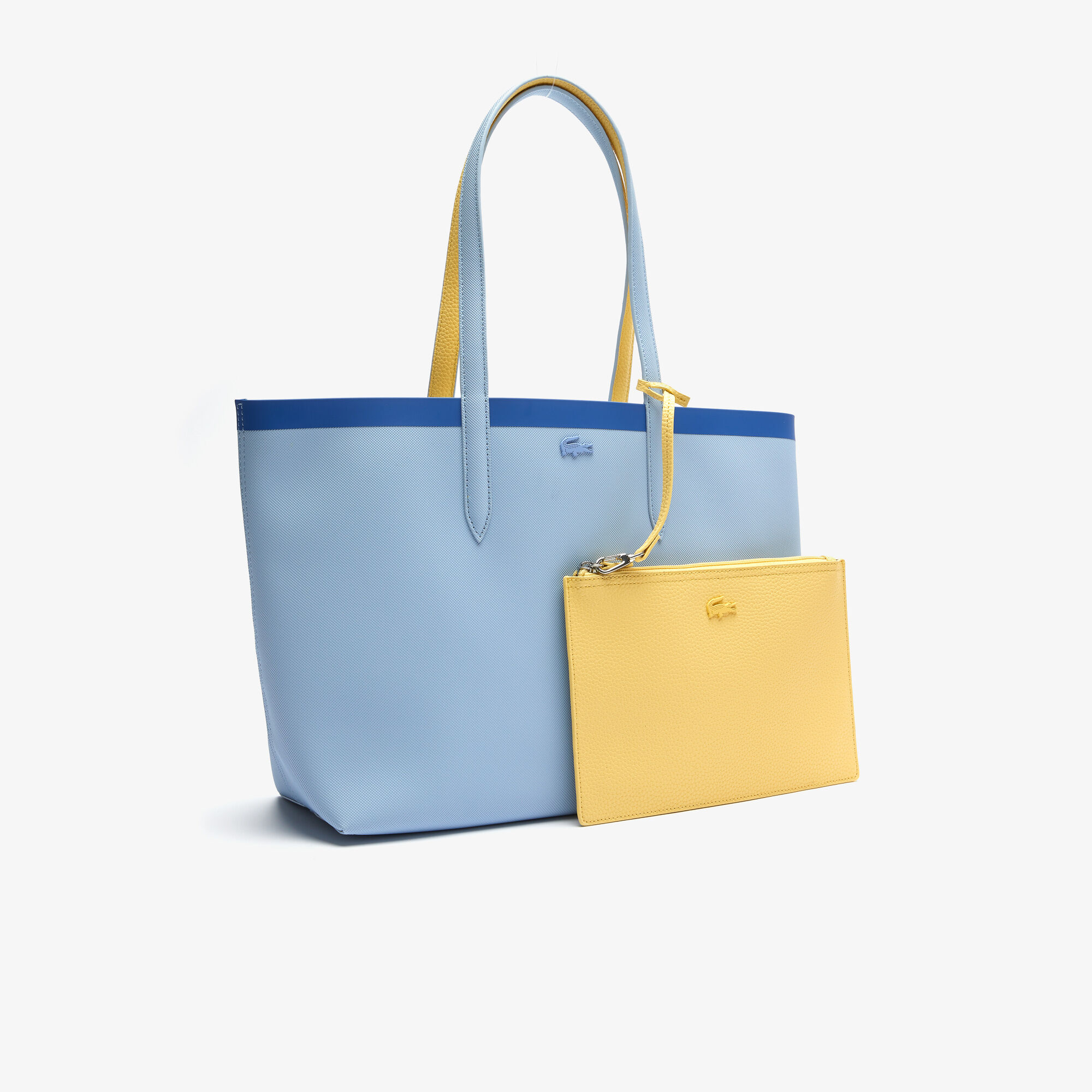 lacoste blue tote bag