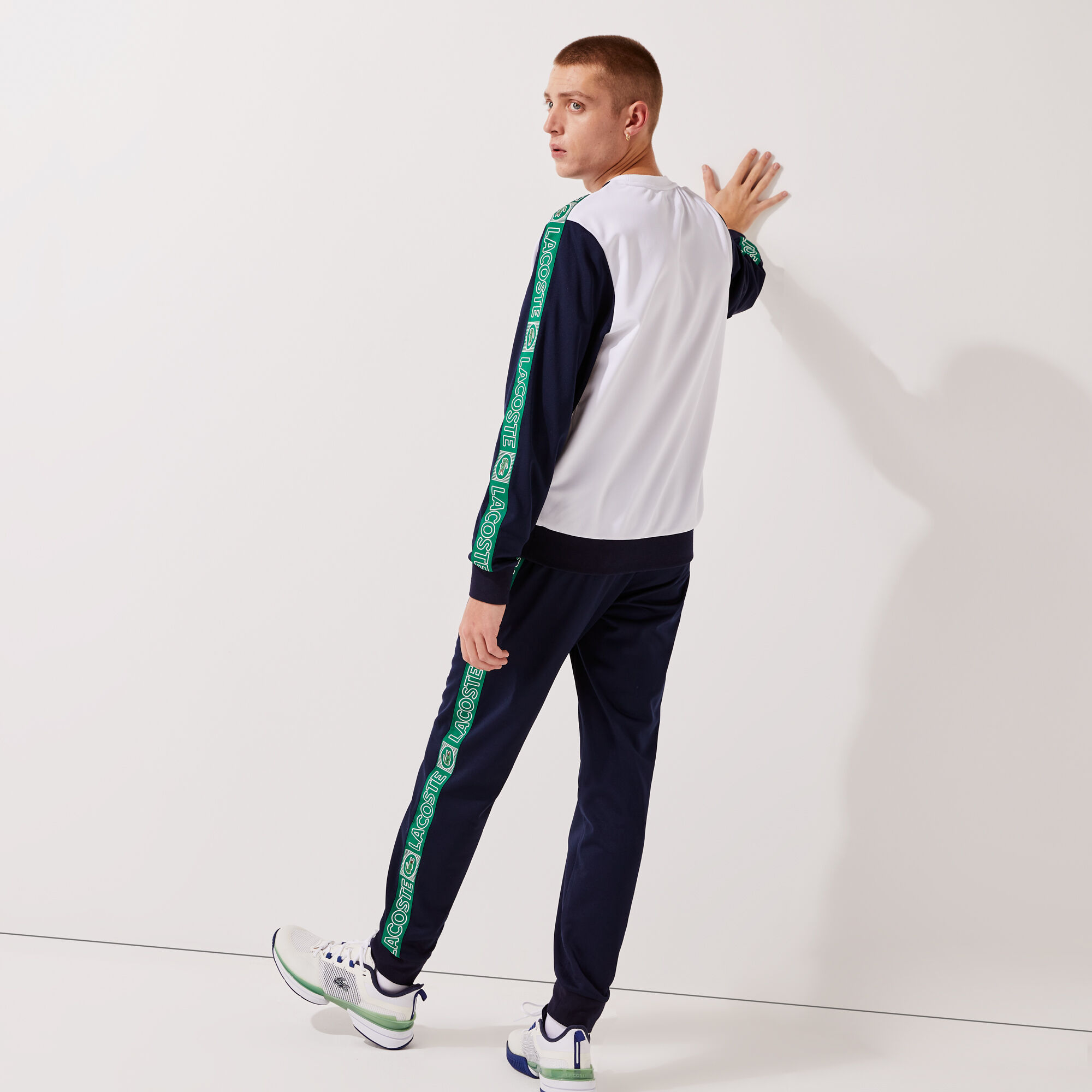 Mens Lacoste SPORT Branded Bands Tracksuit Trousers  Mens Tracksuits   New In 2023  Lacoste