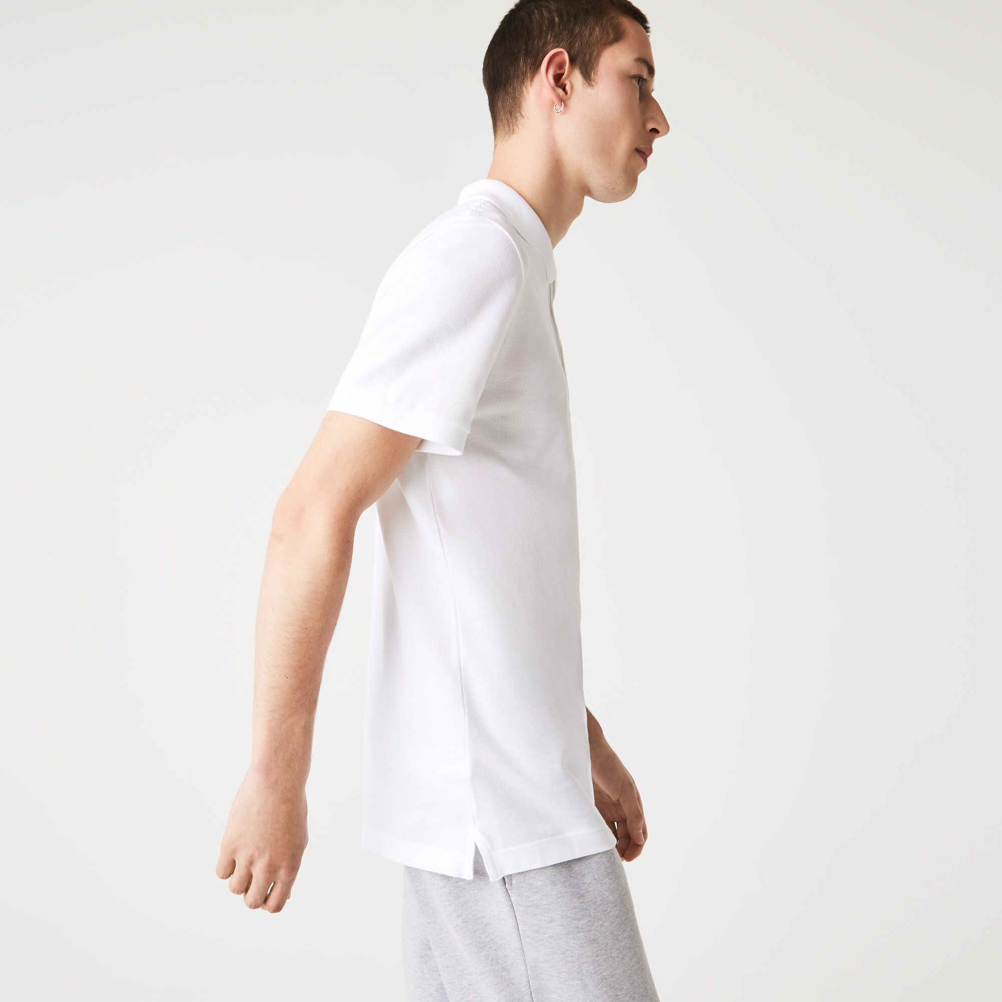 mens white lacoste t shirt